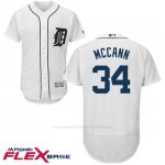 Camiseta Beisbol Hombre Detroit Tigers James Mccann Blanco Autentico Coleccion Flex Base