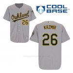 Camiseta Beisbol Hombre Oakland Athletics Scott Kazmir 26 Gris Cool Base