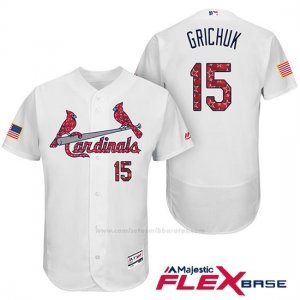 Camiseta Beisbol Hombre St. Louis Cardinals 2017 Estrellas y Rayas Randal Grichuk Blanco Flex Base