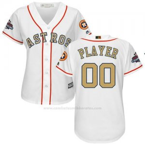 Camiseta Mujer Houston Astros Personalizada 2018 Blanco