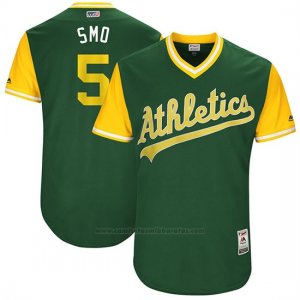 Camiseta Beisbol Hombre Oakland Athletics 2017 Little League World Series Jake Smolinski Verde