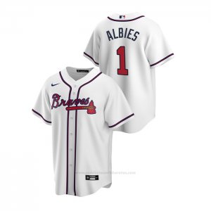 Camiseta Beisbol Hombre Atlanta Braves Ozzie Albies 2020 Replica Primera Blanco