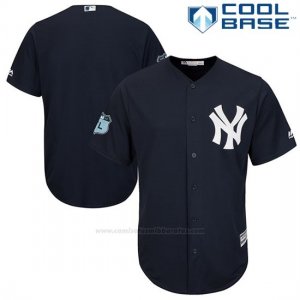 Camiseta Beisbol Hombre New York Yankees New York Azul 2017 Entrenamiento de Primavera Cool Base