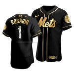 Camiseta Beisbol Hombre New York Mets Amed Rosario Golden Edition Autentico Negro