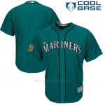 Camiseta Beisbol Hombre Seattle Mariners Aqua 2017 Entrenamiento de Primavera Cool Base