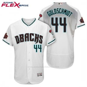 Camiseta Beisbol Hombre Arizona Diamondbacks 44 Paul Goldschmidt Blanco Aqua 1ª 20 Aniversario Flex Base