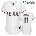 Camiseta Beisbol Hombre Texas Rangers Yu Darvish 11 Blanco Cool Base