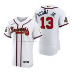 Camiseta Beisbol Hombre Atlanta Braves Ronald Acuna Jr. 2022 Gold Program Autentico Blanco