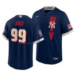 Camiseta Beisbol Hombre New York Yankees Aaron Judge 2021 All Star Replica Azul