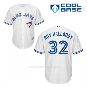 Camiseta Beisbol Hombre Toronto Blue Jays Roy Halladay 32 Blanco 1ª Cool Base