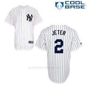 Camiseta Beisbol Hombre New York Yankees Derek Jeter 2 Blanco Cool Base