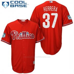 Camiseta Beisbol Hombre Philadelphia Phillies Odubel Herrera Scarlet 2017 Entrenamiento de Primavera Cool Base Jugador