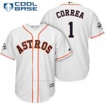 Camiseta Beisbol Hombre Houston Astros 2017 World Series Carlos Correa Blanco Cool Base