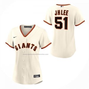Camiseta Beisbol Mujer San Francisco Giants Jung Hoo Lee Primera Replica Crema Camiseta Beisbol Mujer San Francisco Giants Jung Hoo Lee Primera Replica Crema
