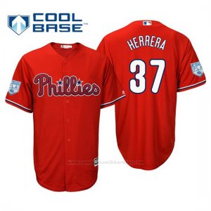 Camiseta Beisbol Hombre Philadelphia Phillies Odubel Herrera Cool Base Entrenamiento de Primavera 2019 Rojo