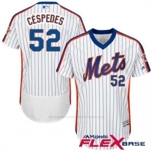 Camiseta Beisbol Hombre New York Mets Yoenis Cespedes Autentico Coleccion Flex Base Blanco