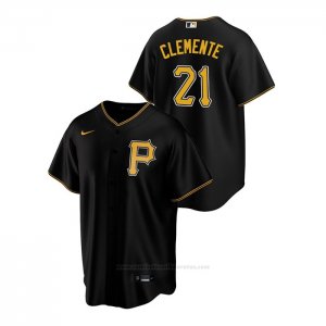 Camiseta Beisbol Hombre Pittsburgh Pirates Roberto Clemente Replica Alterno Negro