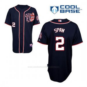 Camiseta Beisbol Hombre Washington Nationals Denard Span 2 Azul Azul Alterno Cool Base