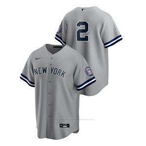Camiseta Beisbol Hombre New York Yankees Derek Jeter 2020 Hall Of Fame Induction Replica Gris