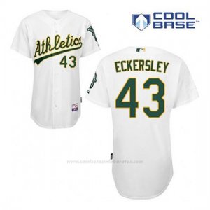 Camiseta Beisbol Hombre Oakland Athletics Dennis Eckersley 43 Blanco 1ª Cool Base