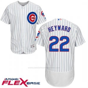 Camiseta Beisbol Hombre Chicago Cubs 22 Blanco Jason Heyward Autentico Coleccion Flex Base