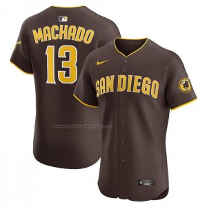 Camiseta Beisbol Hombre San Diego Padres Manny Machado Segunda Elite Marron Camiseta Beisbol Hombre San Diego Padres Manny Machado Segunda Elite Marron