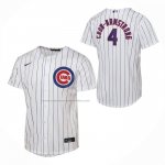 Camiseta Beisbol Nino Chicago Cubs Pete Crow Armstrong Primera Replica Blanco