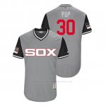 Camiseta Beisbol Hombre Chicago White Sox Nicky Delmonico 2018 Llws Players Weekend Pup Gris