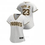 Camiseta Beisbol Mujer San Diego Padres Fernando Tatis Jr. Replica 2020 Primera Blanco