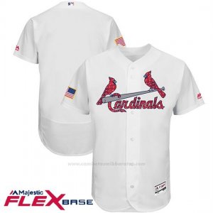 Camiseta Beisbol Hombre St. Louis Cardinals 2017 Estrellas y Rayas Blanco Flex Base
