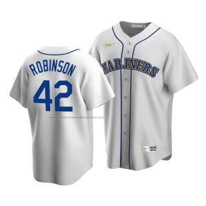 Camiseta Beisbol Hombre Seattle Mariners Jackie Robinson Cooperstown Collection Primera Blanco