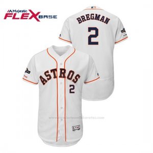 Camiseta Beisbol Hombre Houston Astros Alex Bregman 2019 Postseason Flex Base Blanco