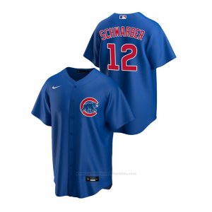 Camiseta Beisbol Hombre Chicago Cubs Kyle Schwarber Replica Alterno Azul