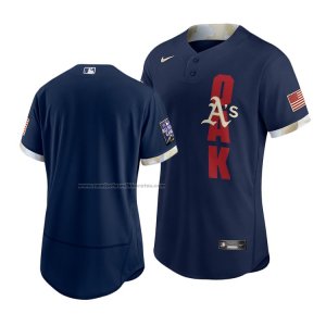 Camiseta Beisbol Hombre Oakland Athletics 2021 All Star Autentico Azul