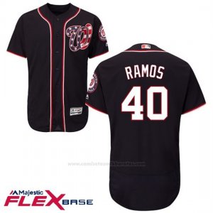 Camiseta Beisbol Hombre Washington Nationals Wilson Ramos Azul Autentico Coleccion Flex Base