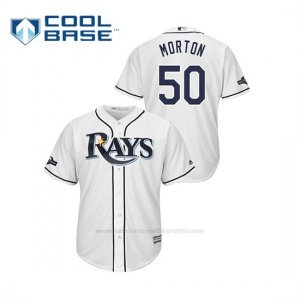 Camiseta Beisbol Hombre Tampa Bay Rays Charlie Morton 2019 Postseason Cool Base Blanco