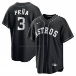 Camiseta Beisbol Hombre Houston Astros Jeremy Pena Lights Out Replica Negro
