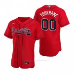 Camiseta Beisbol Hombre Atlanta Braves Personalizada Autentico Alterno 2020 Rojo
