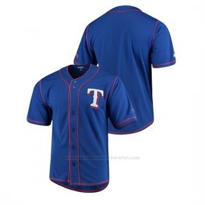 Camiseta Beisbol Hombre Texas Rangers Button-Down Stitches Team Color Azul