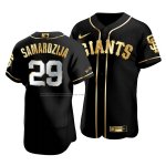 Camiseta Beisbol Hombre San Francisco Giants Jeff Samardzija Golden Edition Autentico Negro