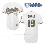 Camiseta Beisbol Hombre Baltimore Orioles 19 Chris Davis Blanco Usmc Cool Base
