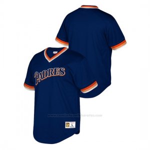 Camiseta Beisbol Hombre San Diego Padres Cooperstown Collection Mesh Wordmark V-Neck Azul