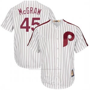 Camiseta Beisbol Hombre Philadelphia Phillies Mens Tug Mcgraw Blanco Maroon Cooperstown Coleccion