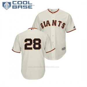 Camiseta Beisbol Hombre San Francisco Giants Buster Posey Cool Base Crema