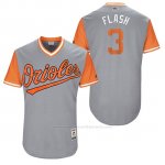 Camiseta Beisbol Hombre Baltimore Orioles 2017 Little League World Series 3 Ryan Flaherty Gris