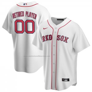 Camiseta Beisbol Hombre Boston Red Sox Primera Pick-A-Player Retired Roster Replica Blanco