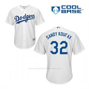 Camiseta Beisbol Hombre Los Angeles Dodgers Sandy Koufax 32 Blanco 1ª Cool Base