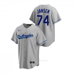 Camiseta Beisbol Hombre Los Angeles Dodgers Kenley Jansen Replica Road Gris