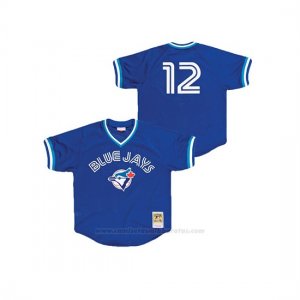Camiseta Beisbol Nino Toronto Blue Jays Roberto Alomar Cooperstown Collection Mesh Batting Practice Azul
