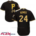 Camiseta Beisbol Hombre Pittsburgh Pirates Barry Bonds Autentico Coleccion Negro Flex Base